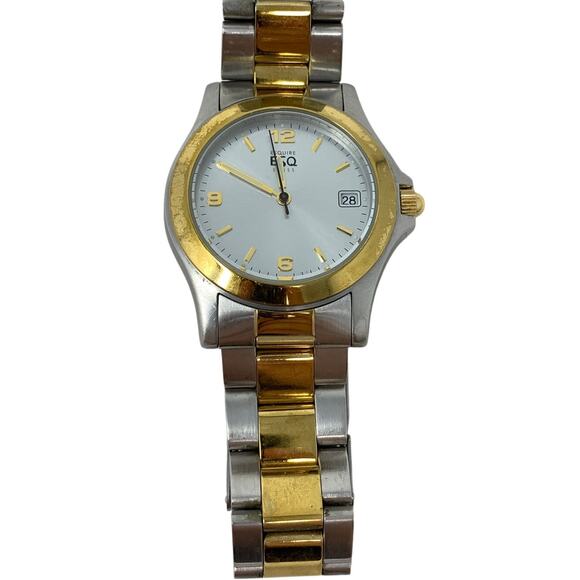 Esquire ESQ Swiss Mens Watch Stainless Steel Water Resistant Gold Silver Tone - Picture 1 of 8